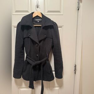 Kenneth Cole Reaction Gray knit jacket belted size med